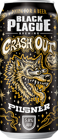Crash Out Pilsner can - Black Plague Brewing