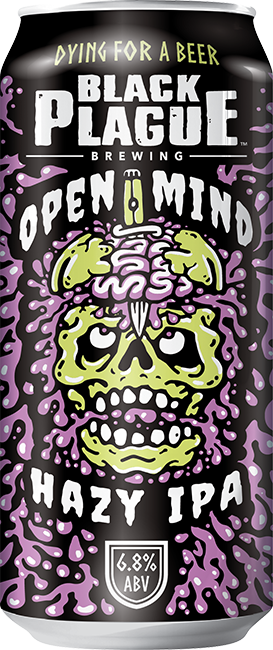 Open Mind IPA can - Black Plague Brewing