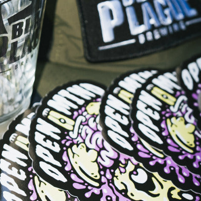 OPEN MIND die-cut stickers